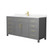 Wyndham WCG242466SGGCCUNSMXX Beckett 66 Inch Single Bathroom Vanity in Dark Gray, Carrara Cultured Marble Countertop, Undermount Square Sink, Brushed Gold Trim
