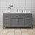 Wyndham WCG242466SGGCCUNSMXX Beckett 66 Inch Single Bathroom Vanity in Dark Gray, Carrara Cultured Marble Countertop, Undermount Square Sink, Brushed Gold Trim