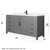 Wyndham WCG242466SGBCCUNSMXX Beckett 66 Inch Single Bathroom Vanity in Dark Gray, Carrara Cultured Marble Countertop, Undermount Square Sink, Matte Black Trim