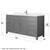 Wyndham WCG242466SKGCCUNSMXX Beckett 66 Inch Single Bathroom Vanity in Dark Gray, Carrara Cultured Marble Countertop, Undermount Square Sink, No Mirror