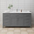 Wyndham WCG242466SKGWCUNSMXX Beckett 66 Inch Single Bathroom Vanity in Dark Gray, White Cultured Marble Countertop, Undermount Square Sink, No Mirror