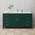 Wyndham WCG242466SGDCCUNSMXX Beckett 66 Inch Single Bathroom Vanity in Green, Carrara Cultured Marble Countertop, Undermount Square Sink, Brushed Gold Trim