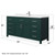 Wyndham WCG242466SGECCUNSMXX Beckett 66 Inch Single Bathroom Vanity in Green, Carrara Cultured Marble Countertop, Undermount Square Sink, Brushed Nickel Trim