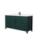 Wyndham  WCG242466SGKCCUNSMXX Beckett 66 Inch Single Bathroom Vanity in Green, Carrara Cultured Marble Countertop, Undermount Square Sink, Matte Black Trim