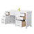 Wyndham WCG242466SWGCCUNSMXX Beckett 66 Inch Single Bathroom Vanity in White, Carrara Cultured Marble Countertop, Undermount Square Sink, Brushed Gold Trim