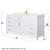 Wyndham WCG242466SWGCCUNSMXX Beckett 66 Inch Single Bathroom Vanity in White, Carrara Cultured Marble Countertop, Undermount Square Sink, Brushed Gold Trim