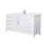 Wyndham WCG242466SWHCCUNSMXX Beckett 66 Inch Single Bathroom Vanity in White, Carrara Cultured Marble Countertop, Undermount Square Sink, No Mirror