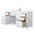 Wyndham WCG242466SWHCCUNSMXX Beckett 66 Inch Single Bathroom Vanity in White, Carrara Cultured Marble Countertop, Undermount Square Sink, No Mirror
