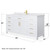 Wyndham WCG242466SWGWCUNSMXX Beckett 66 Inch Single Bathroom Vanity in White, White Cultured Marble Countertop, Undermount Square Sink, Brushed Gold Trim