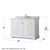 Wyndham WCV232348SWGCMUNOM46 Avery 48 Inch Single Bathroom Vanity in White, White Carrara Marble Countertop, Undermount Oval Sink, 46 Inch Mirror, Brushed Gold Trim