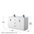 Wyndham WCF292960DWBCMUNSMXX Miranda 60 Inch Double Bathroom Vanity in White, White Carrara Marble Countertop, Undermount Square Sinks, Matte Black Trim