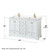 Wyndham WCS202060DWGC2UNSM24 Deborah 60 Inch Double Bathroom Vanity in White, Carrara Cultured Marble Countertop, Undermount Square Sinks, Brushed Gold Trim, 24 Inch Mirrors