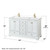 Wyndham WCS202060DWGWCUNSM24 Deborah 60 Inch Double Bathroom Vanity in White, White Cultured Marble Countertop, Undermount Square Sinks, Brushed Gold Trim, 24 Inch Mirrors