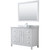 Wyndham WCV252548SWHCMUNSM46 Daria 48 Inch Single Bathroom Vanity in White, White Carrara Marble Countertop, Undermount Square Sink, and 46 Inch Mirror