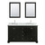 Wyndham WCS202060DDECMUNOM24 Deborah 60 Inch Double Bathroom Vanity in Dark Espresso, White Carrara Marble Countertop, Undermount Oval Sinks, and 24 Inch Mirrors