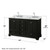 Wyndham WCS202060DDECMUNSM24 Deborah 60 Inch Double Bathroom Vanity in Dark Espresso, White Carrara Marble Countertop, Undermount Square Sinks, and 24 Inch Mirrors