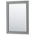 Wyndham WCS202060DKGCMUNSM24 Deborah 60 Inch Double Bathroom Vanity in Dark Gray, White Carrara Marble Countertop, Undermount Square Sinks, and 24 Inch Mirrors