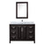 Wyndham WCV252548SDECMUNSMED Daria 48 Inch Single Bathroom Vanity in Dark Espresso, White Carrara Marble Countertop, Undermount Square Sink, and Medicine Cabinet