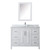 Wyndham WCV252548SWHCMUNSMED Daria 48 Inch Single Bathroom Vanity in White, White Carrara Marble Countertop, Undermount Square Sink, and Medicine Cabinet