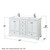 Wyndham WCS202060DWHWCUNSM58 Deborah 60 Inch Double Bathroom Vanity in White, White Cultured Marble Countertop, Undermount Square Sinks, 58 Inch Mirror