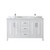 Wyndham WCV252560DWHCMUNSMXX Daria 60 Inch Double Bathroom Vanity in White, White Carrara Marble Countertop, Undermount Square Sinks, and No Mirror