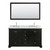 Wyndham WCS202060DDECMUNOM58 Deborah 60 Inch Double Bathroom Vanity in Dark Espresso, White Carrara Marble Countertop, Undermount Oval Sinks, and 58 Inch Mirror