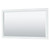 Wyndham WCS202060DWHCMUNOM58 Deborah 60 Inch Double Bathroom Vanity in White, White Carrara Marble Countertop, Undermount Oval Sinks, and 58 Inch Mirror