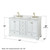Wyndham WCS202060DWGCMUNSM58 Deborah 60 Inch Double Bathroom Vanity in White, White Carrara Marble Countertop, Undermount Square Sinks, Brushed Gold Trim, 58 Inch Mirror
