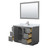 Wyndham WCF292948SKGCMUNSM46 Miranda 48 Inch Single Bathroom Vanity in Dark Gray, White Carrara Marble Countertop, Undermount Square Sink, Brushed Nickel Trim, 46 Inch Mirror
