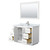 Wyndham WCF292948SWHCMUNSM46 Miranda 48 Inch Single Bathroom Vanity in White, White Carrara Marble Countertop, Undermount Square Sink, Brushed Nickel Trim, 46 Inch Mirror