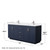Wyndham WCF292972DBNWCUNSMXX Miranda 72 Inch Double Bathroom Vanity in Dark Blue, White Cultured Marble Countertop, Undermount Square Sinks, Brushed Nickel Trim