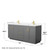 Wyndham WCF292972DGGC2UNSMXX Miranda 72 Inch Double Bathroom Vanity in Dark Gray, Light-Vein Carrara Cultured Marble Countertop, Undermount Square Sinks, Brushed Gold Trim