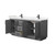 Wyndham WCF292972DGBC2UNSMXX Miranda 72 Inch Double Bathroom Vanity in Dark Gray, Light-Vein Carrara Cultured Marble Countertop, Undermount Square Sinks, Matte Black Trim