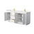 Wyndham WCF292972DWGC2UNSMXX Miranda 72 Inch Double Bathroom Vanity in White, Light-Vein Carrara Cultured Marble Countertop, Undermount Square Sinks, Brushed Gold Trim