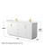 Wyndham WCF292972DWGC2UNSMXX Miranda 72 Inch Double Bathroom Vanity in White, Light-Vein Carrara Cultured Marble Countertop, Undermount Square Sinks, Brushed Gold Trim