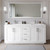 Wyndham WCF292972DWHWCUNSMXX Miranda 72 Inch Double Bathroom Vanity in White, White Cultured Marble Countertop, Undermount Square Sinks, Brushed Nickel Trim