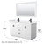Wyndham WCF292960DWBWCUNSM58 Miranda 60 Inch Double Bathroom Vanity in White, White Cultured Marble Countertop, Undermount Square Sinks, Matte Black Trim, 58 Inch Mirror