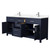 Wyndham WCG242472DBNCCUNSMXX Beckett 72 Inch Double Bathroom Vanity in Dark Blue, Carrara Cultured Marble Countertop, Undermount Square Sinks, Brushed Nickel Trim