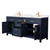 Wyndham WCG242472DBLCCUNSMXX Beckett 72 Inch Double Bathroom Vanity in Dark Blue, Carrara Cultured Marble Countertop, Undermount Square Sinks, No Mirror