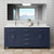 Wyndham WCG242472DBNWCUNSMXX Beckett 72 Inch Double Bathroom Vanity in Dark Blue, White Cultured Marble Countertop, Undermount Square Sinks, Brushed Nickel Trim
