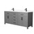 Wyndham WCG242472DGBCCUNSMXX Beckett 72 Inch Double Bathroom Vanity in Dark Gray, Carrara Cultured Marble Countertop, Undermount Square Sinks, Matte Black Trim