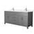 Wyndham WCG242472DKGCCUNSMXX Beckett 72 Inch Double Bathroom Vanity in Dark Gray, Carrara Cultured Marble Countertop, Undermount Square Sinks, No Mirror