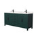 Wyndham WCG242472DGKCCUNSMXX Beckett 72 Inch Double Bathroom Vanity in Green, Carrara Cultured Marble Countertop, Undermount Square Sinks, Matte Black Trim