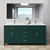 Wyndham WCG242472DGEWCUNSMXX Beckett 72 Inch Double Bathroom Vanity in Green, White Cultured Marble Countertop, Undermount Square Sinks, Brushed Nickel Trim