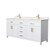 Wyndham WCG242472DWGCCUNSMXX Beckett 72 Inch Double Bathroom Vanity in White, Carrara Cultured Marble Countertop, Undermount Square Sinks, Brushed Gold Trim