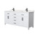 Wyndham WCG242472DWBCCUNSMXX Beckett 72 Inch Double Bathroom Vanity in White, Carrara Cultured Marble Countertop, Undermount Square Sinks, Matte Black Trim