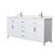 Wyndham WCG242472DWHCCUNSMXX Beckett 72 Inch Double Bathroom Vanity in White, Carrara Cultured Marble Countertop, Undermount Square Sinks, No Mirror