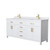 Wyndham WCG242472DWGWCUNSMXX Beckett 72 Inch Double Bathroom Vanity in White, White Cultured Marble Countertop, Undermount Square Sinks, Brushed Gold Trim