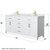 Wyndham WCG242472DWGWCUNSMXX Beckett 72 Inch Double Bathroom Vanity in White, White Cultured Marble Countertop, Undermount Square Sinks, Brushed Gold Trim