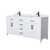 Wyndham WCG242472DWBWCUNSMXX Beckett 72 Inch Double Bathroom Vanity in White, White Cultured Marble Countertop, Undermount Square Sinks, Matte Black Trim